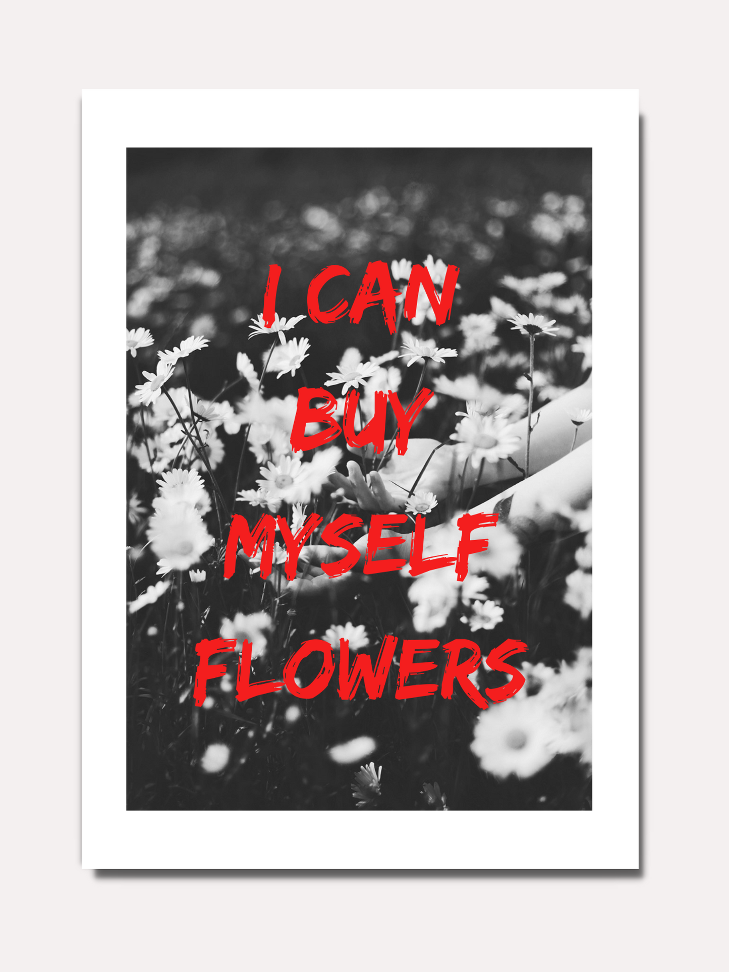 Lyrics print - I can buy myself flowers - BELHUES