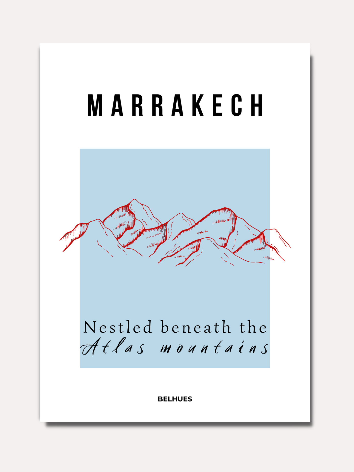 Marrakech Atlas mountains - Blue - BELHUES