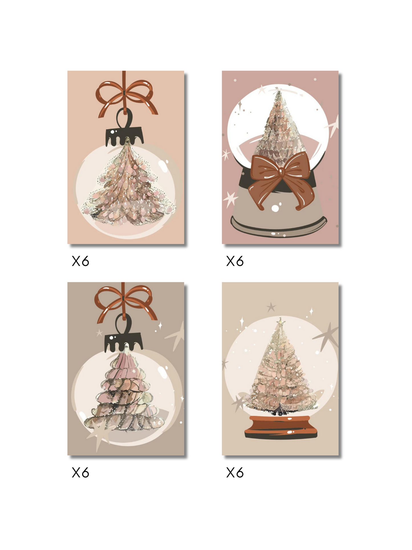 Pack 24 cartes de voeux Noël N°4