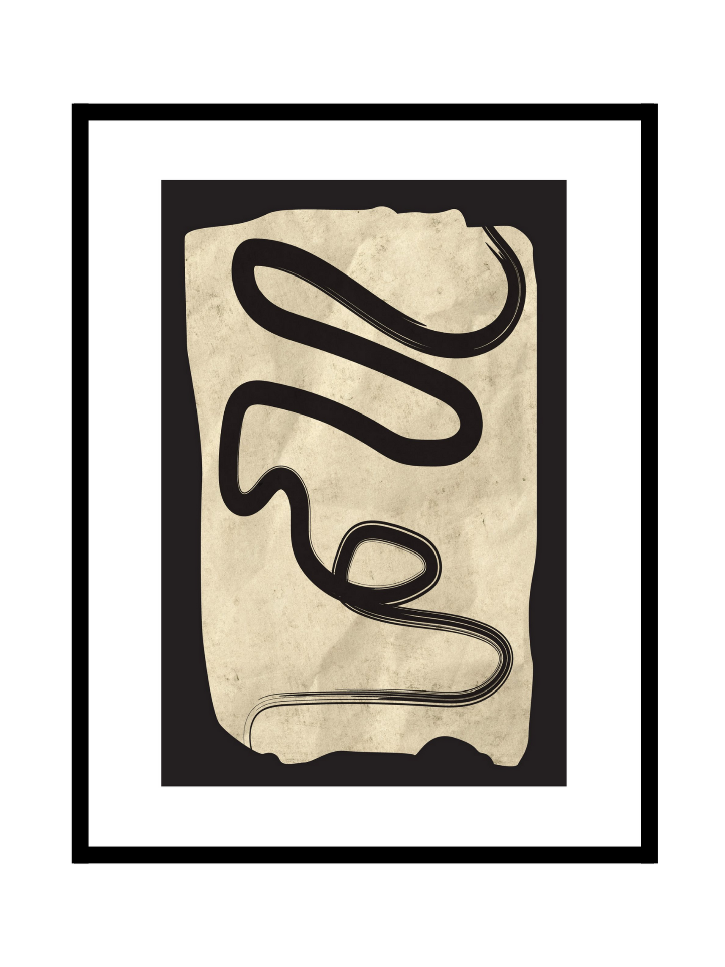 Abstract shape - Black and Gold N°1 - BELHUES