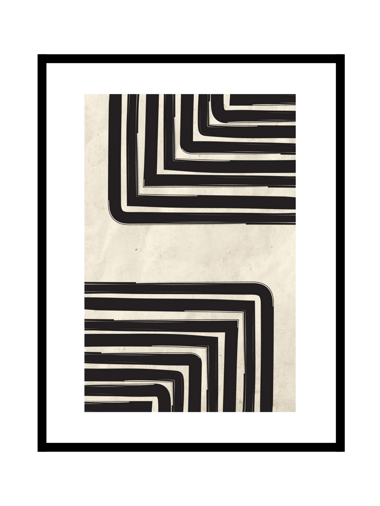 Abstract shape - Black & Beige N°3 - BELHUES