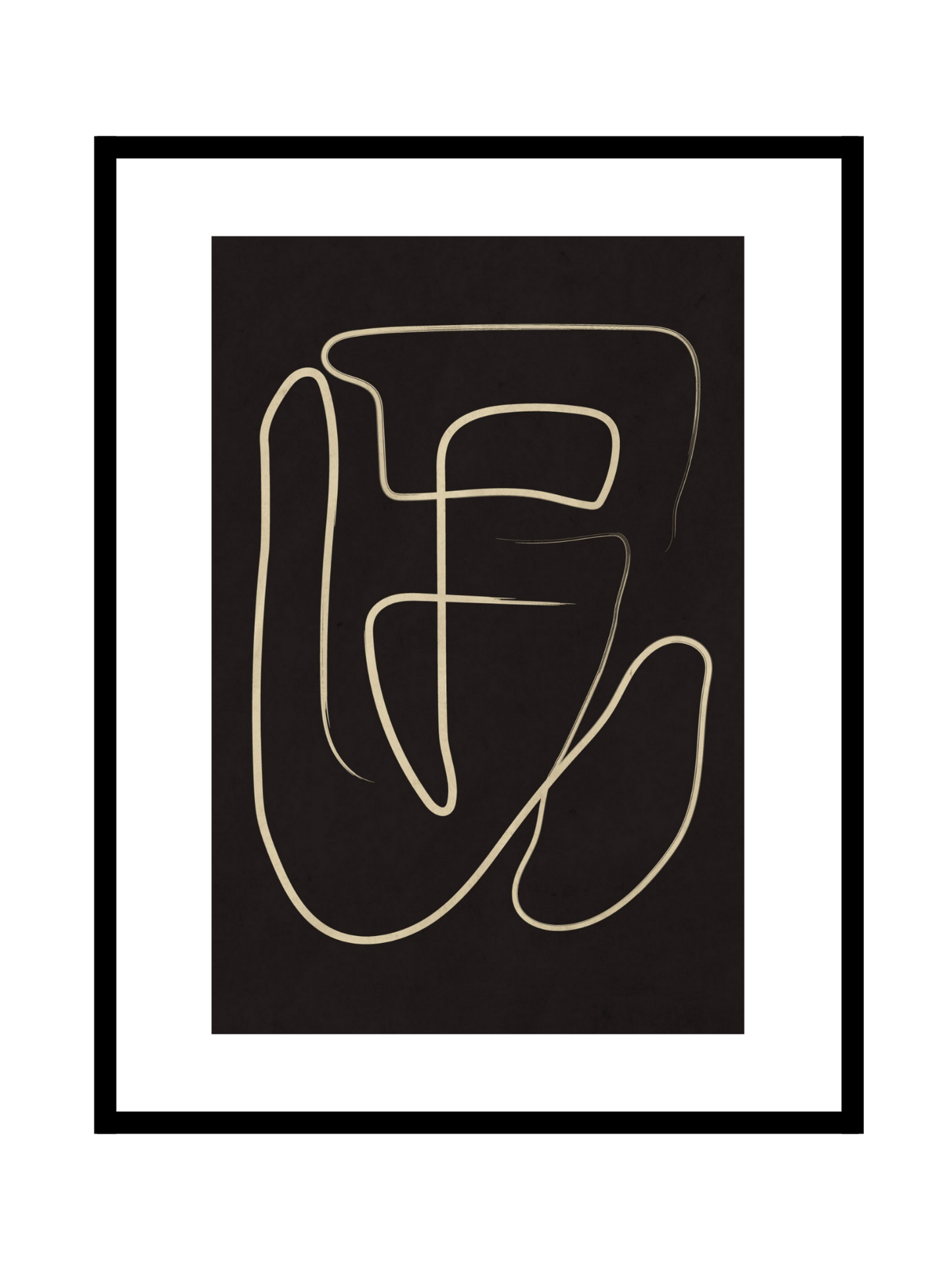 Abstract shape - Black & Gold N°3 - BELHUES