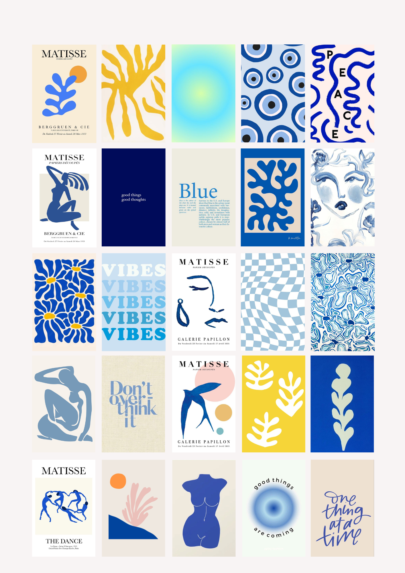 Kit collage Matisse bleu - BELHUES