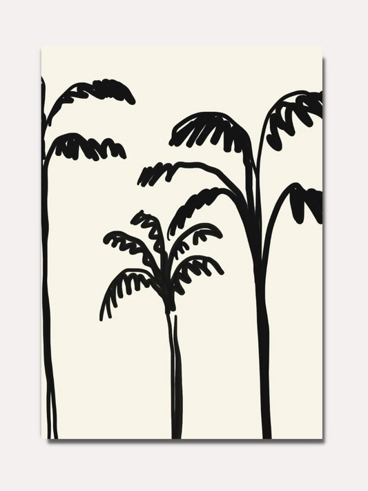 Palmiers art abstrait