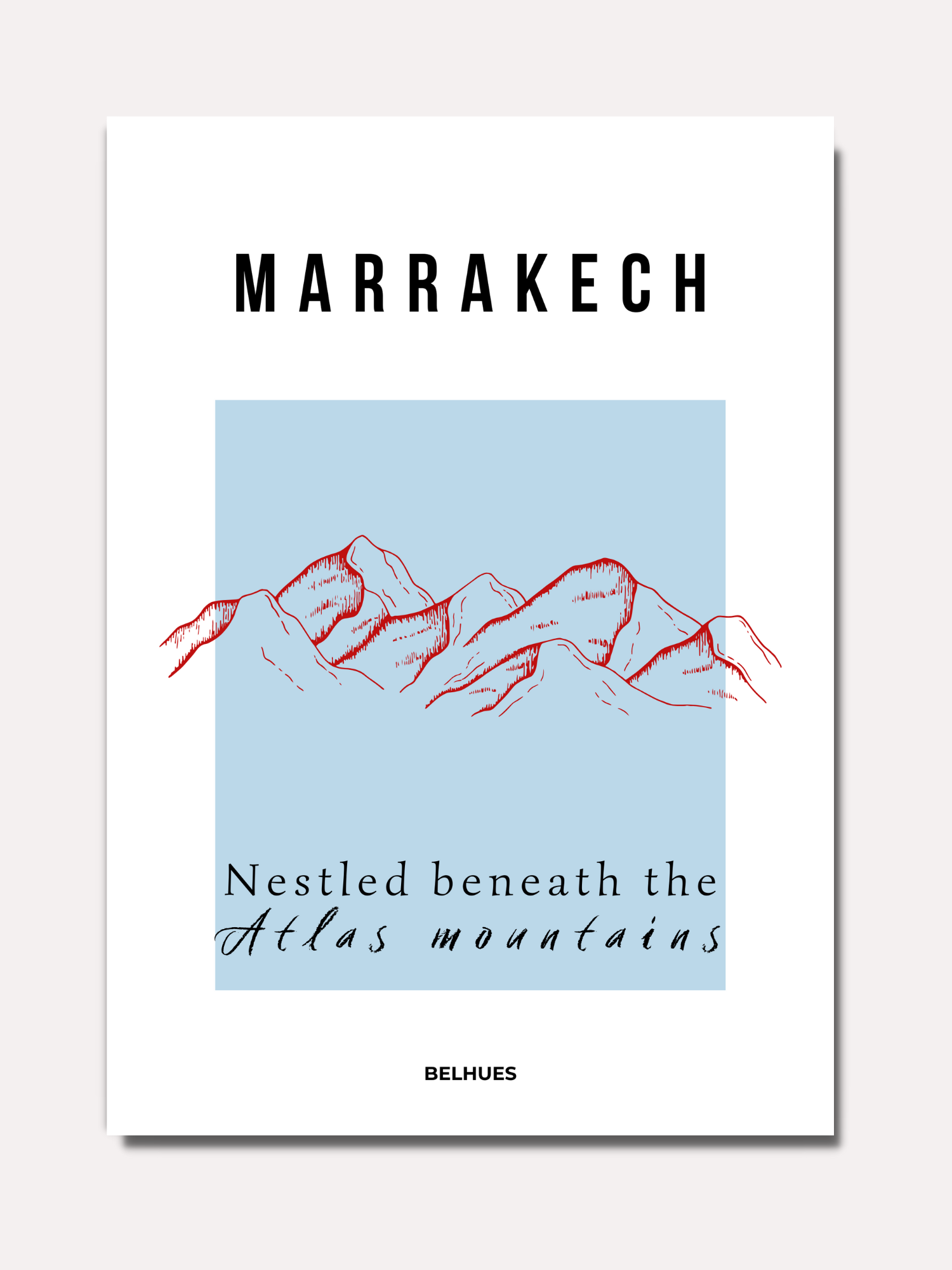 Marrakech Atlas mountains - Blue - BELHUES