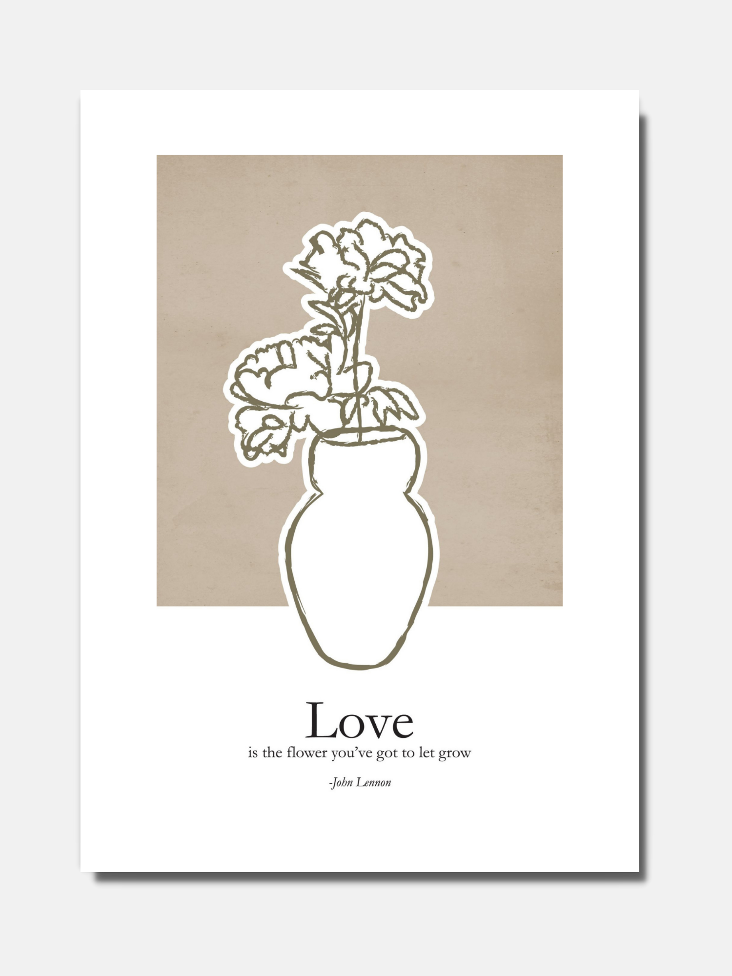 Abstract vase - Love quote - BELHUES