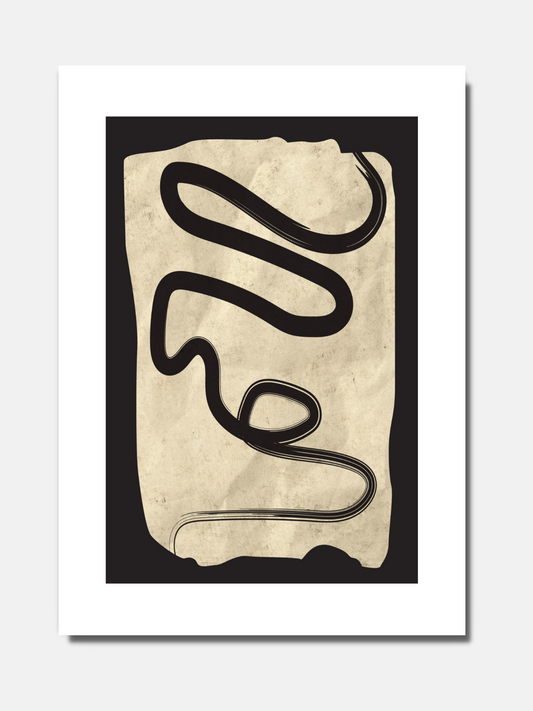 Abstract shape - Black and Gold N°1 - BELHUES