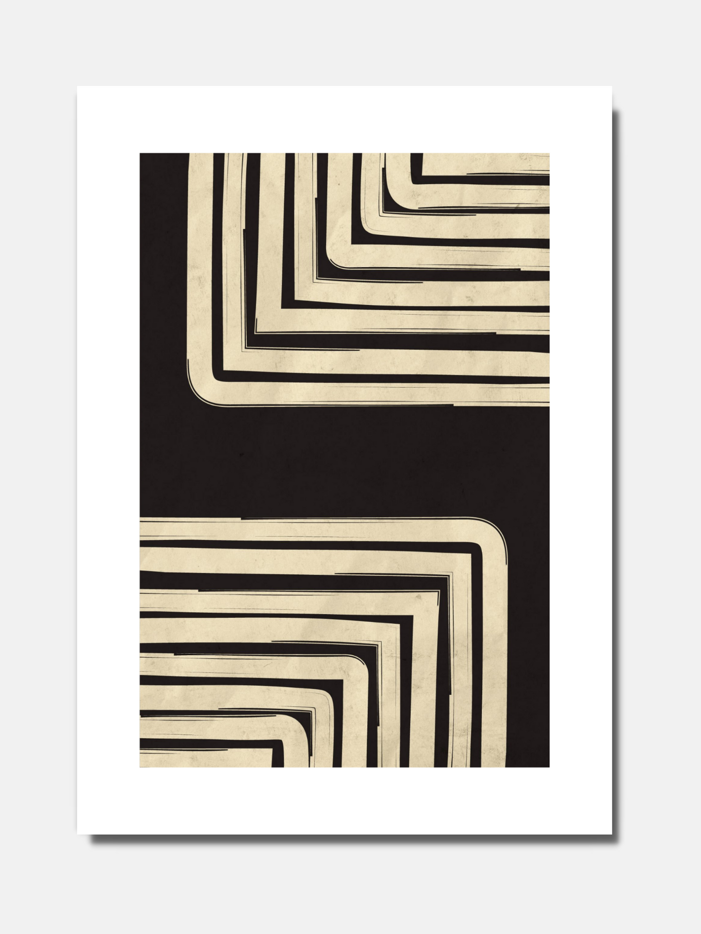 Abstract shape - Black and Gold N°2 - BELHUES