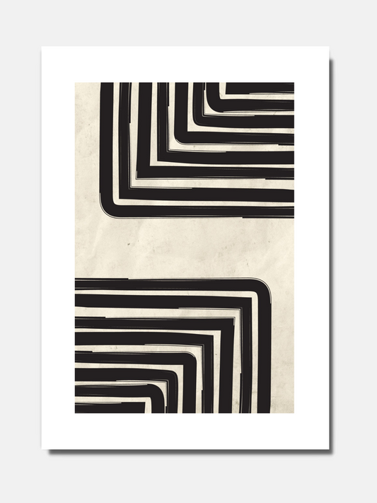 Abstract shape - Black & Beige N°3 - BELHUES