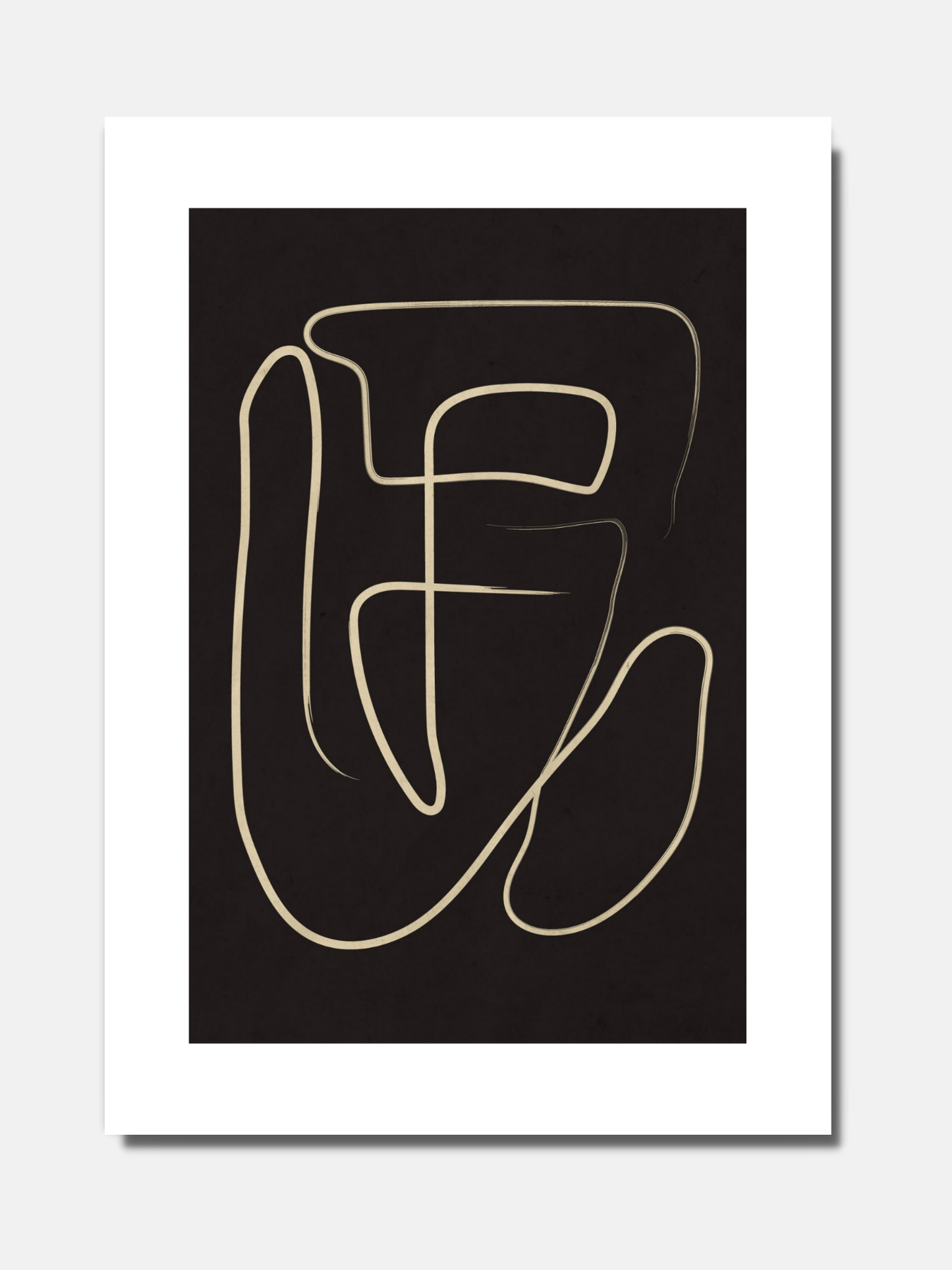 Abstract shape - Black & Gold N°3 - BELHUES