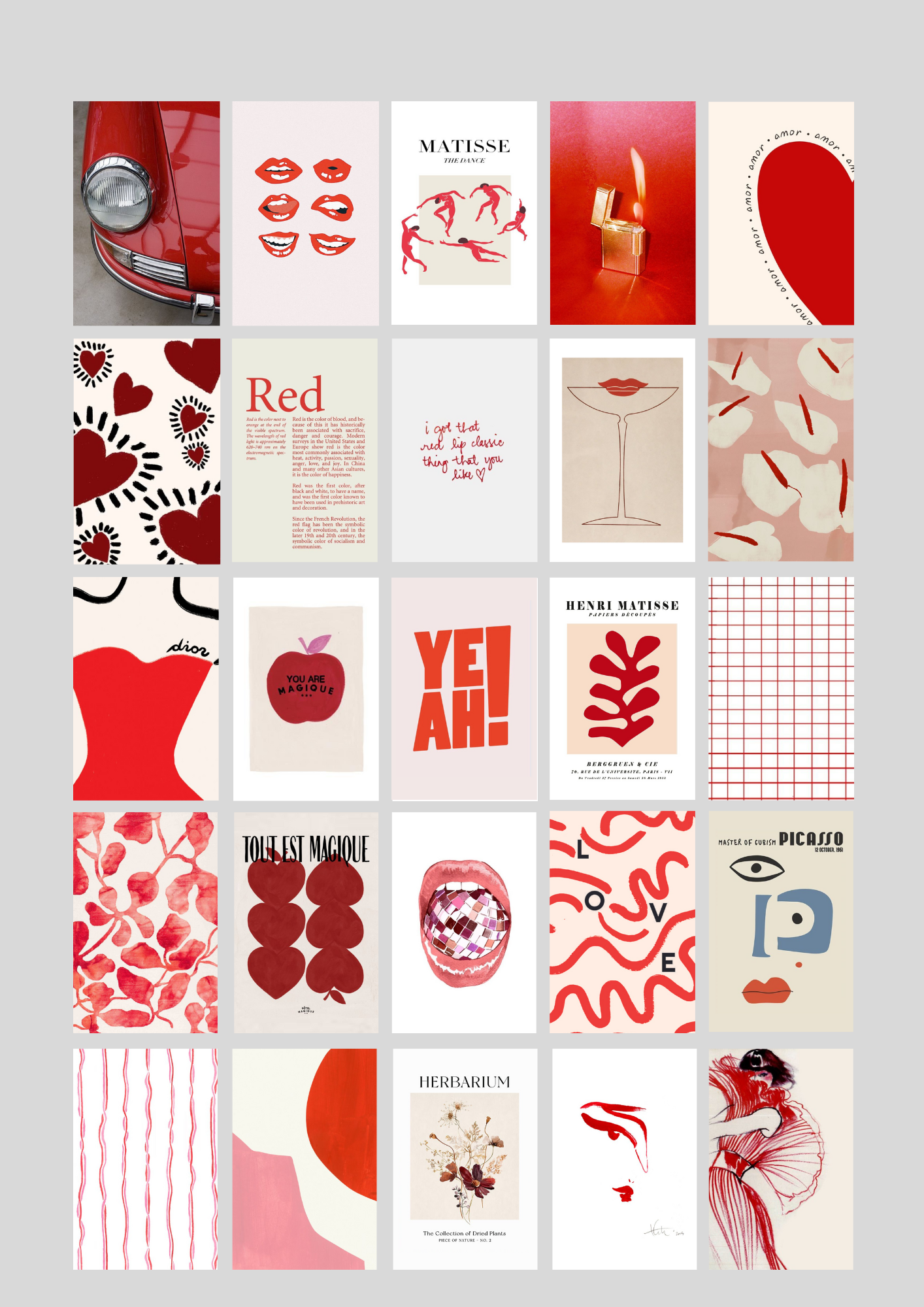 Kit collage Red éclat écarlate