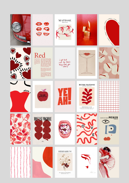 Kit collage Red éclat écarlate