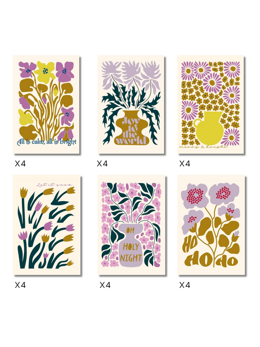 Pack 24 cartes de voeux Noël N°6