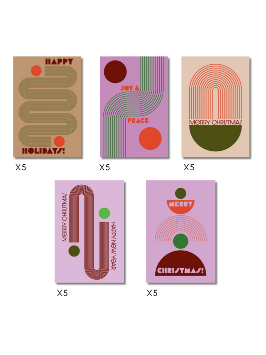 Pack 25 cartes de voeux Noël N°3