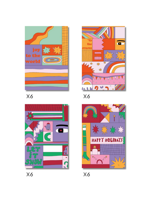 Pack 24 cartes de voeux Noël N°5