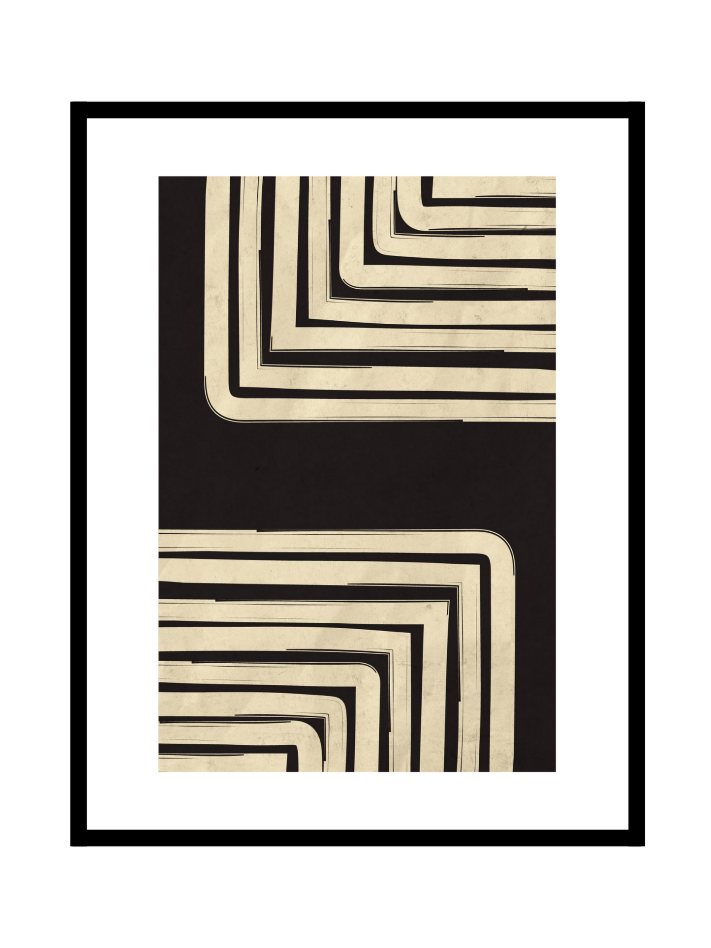 Abstract shape - Black and Gold N°2 - BELHUES