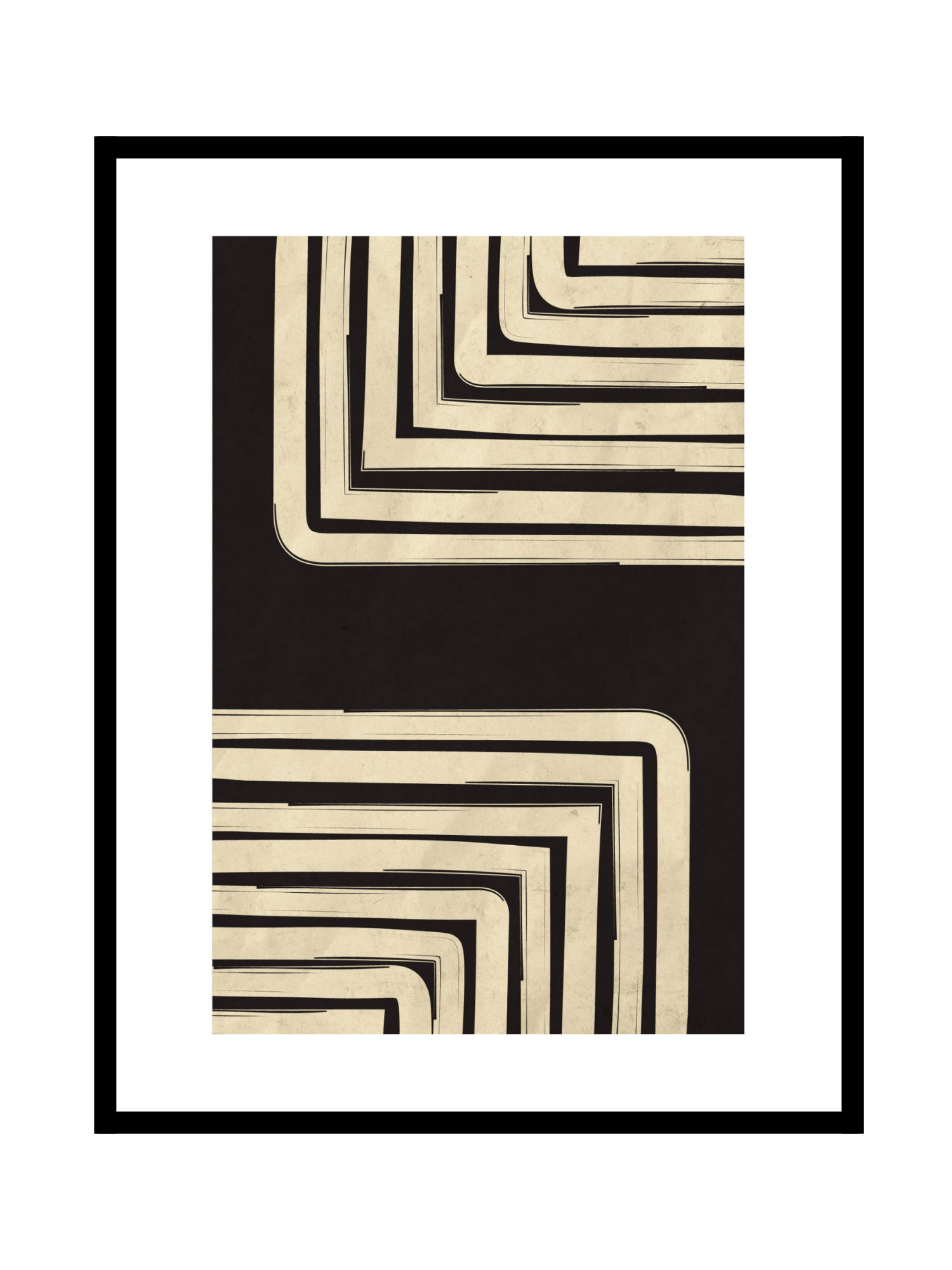 Abstract shape - Black and Gold N°2 - BELHUES