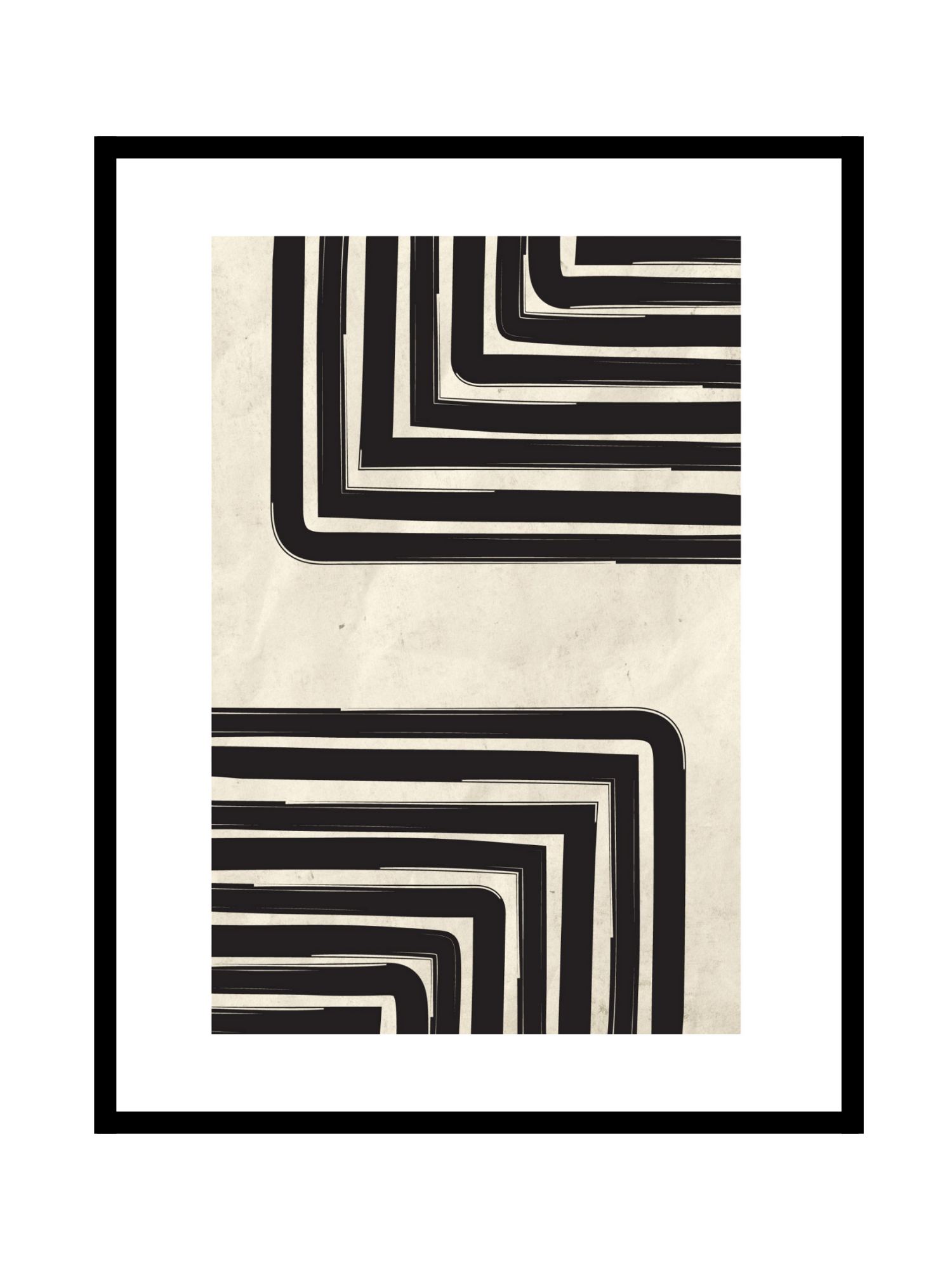 Abstract shape - Black & Beige N°3 - BELHUES