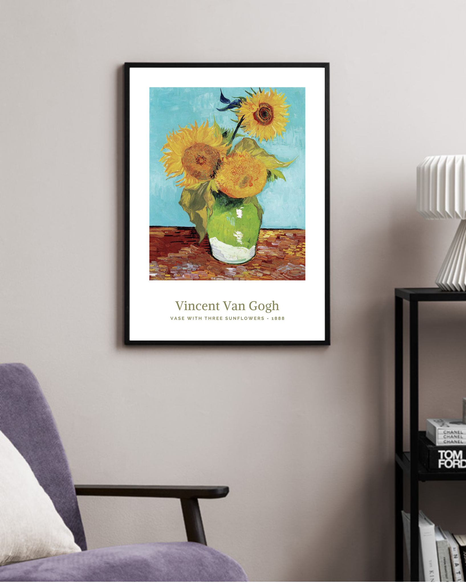 Vincent Van Gogh - Vase with Three Sunflowers - BELHUES