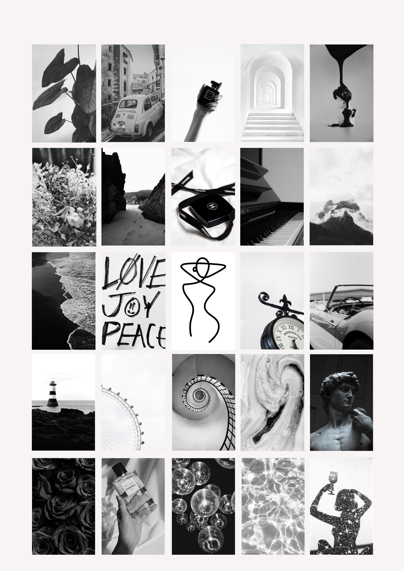 Kit collage Black & White N°1 - BELHUES