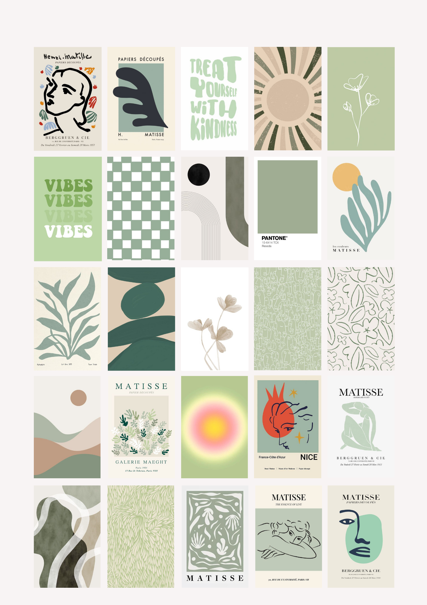 Kit collage Matisse vert - BELHUES