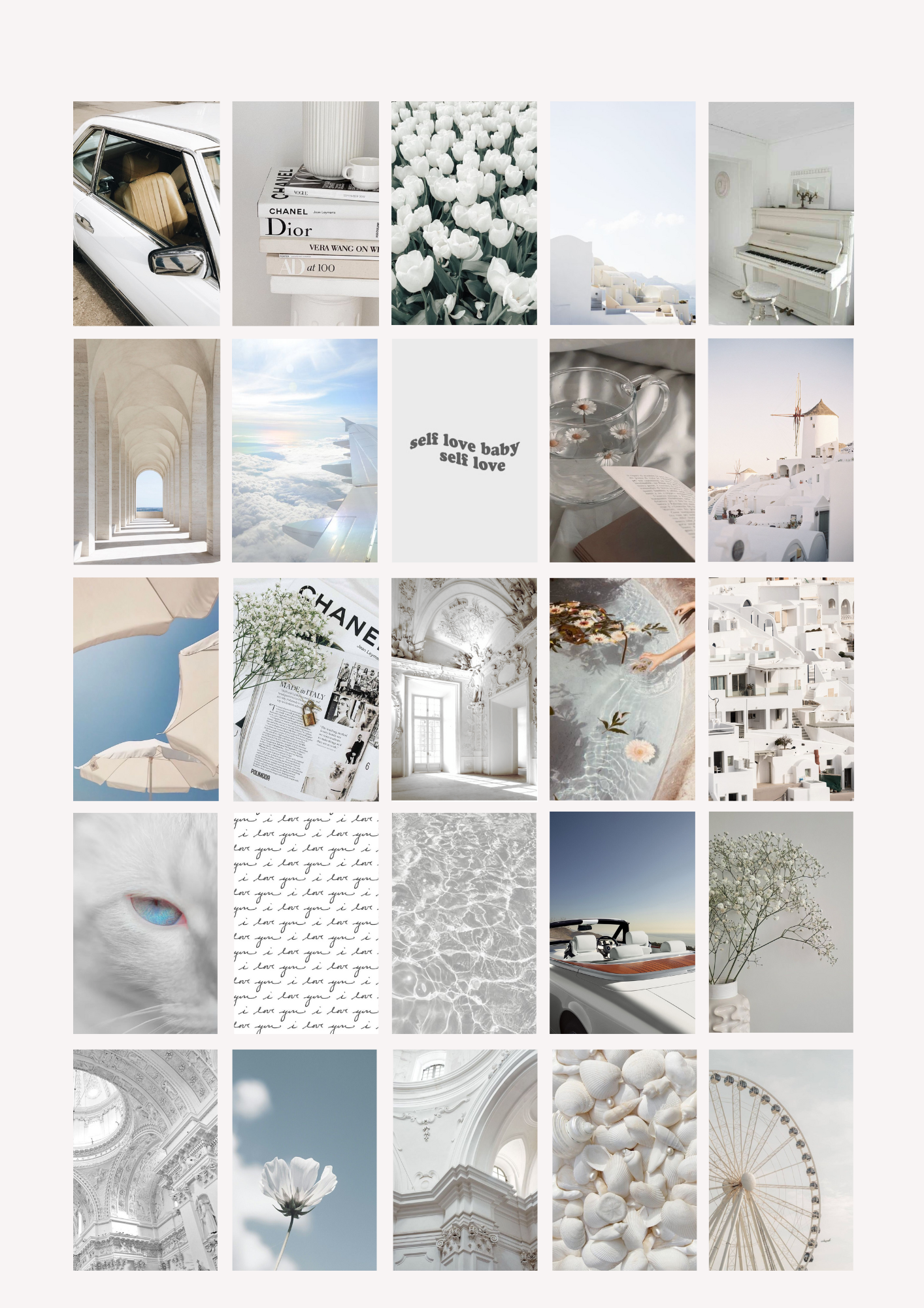 Kit collage White Aesthetic - BELHUES