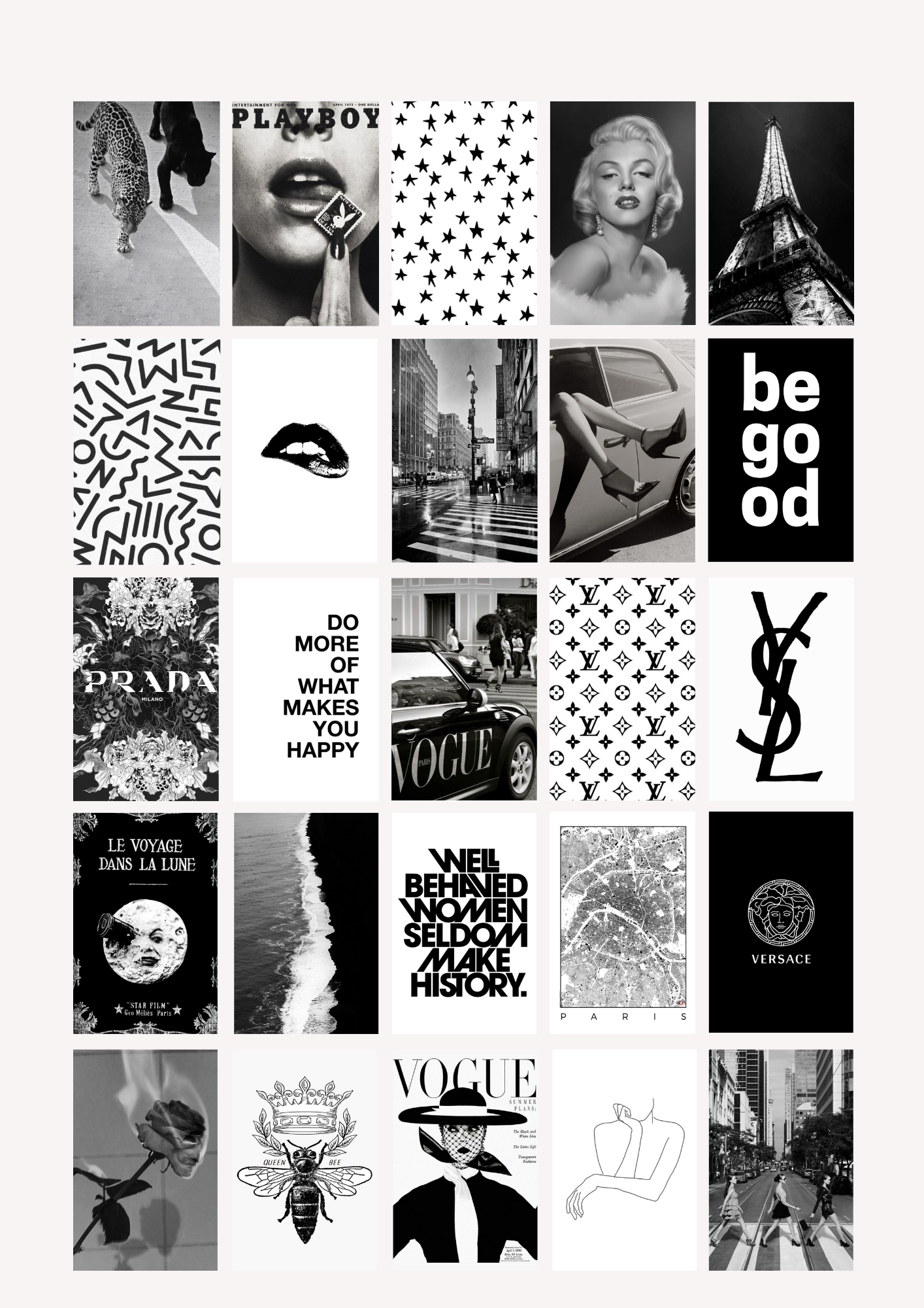 Kit collage Black & White N°2 - BELHUES