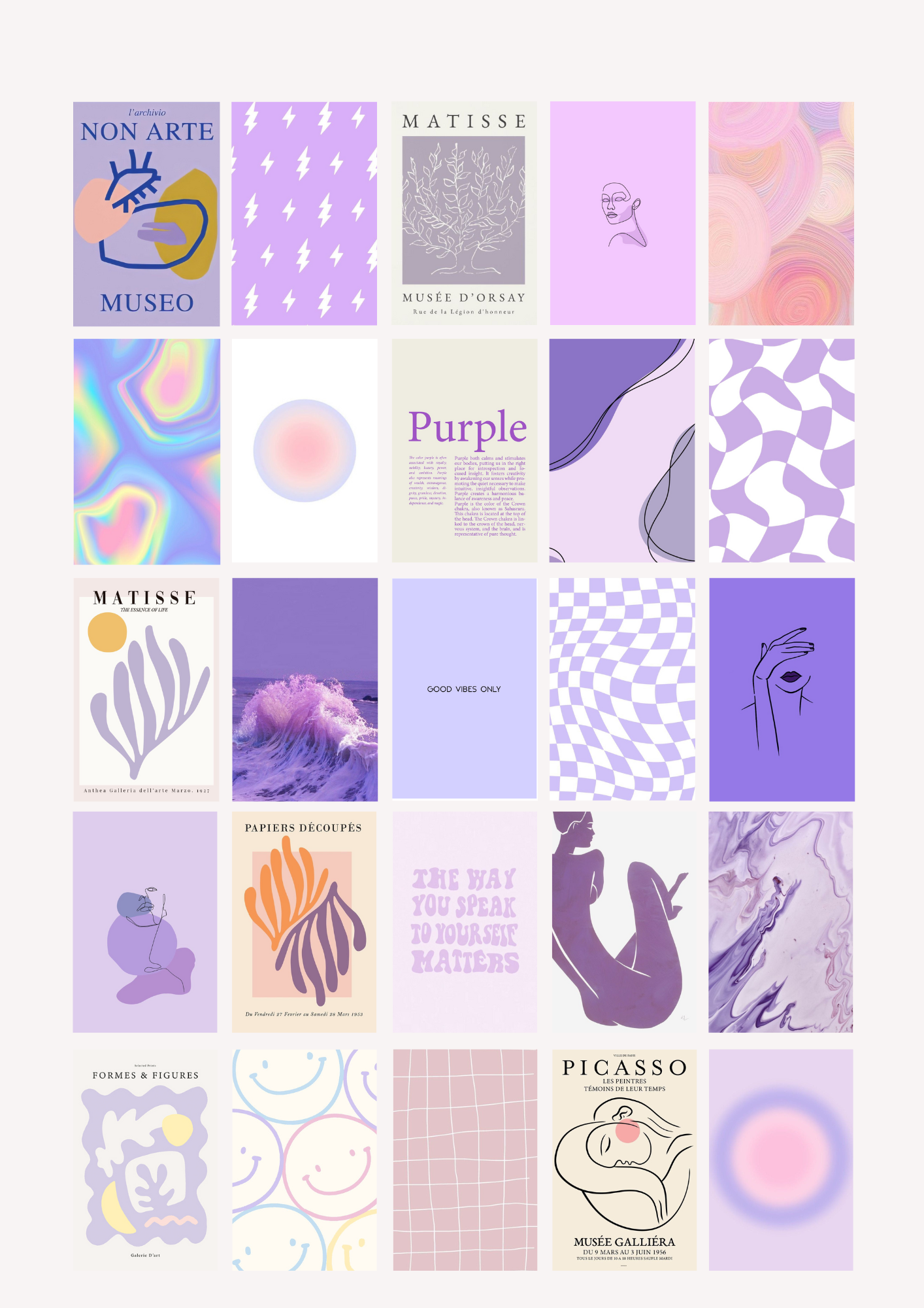 Kit collage Matisse violet - BELHUES